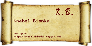 Knebel Bianka névjegykártya